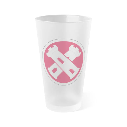 16th Engineer Brigade SSI (U.S. Army) Frosted Pint Glass 16oz-Go Mug Yourself