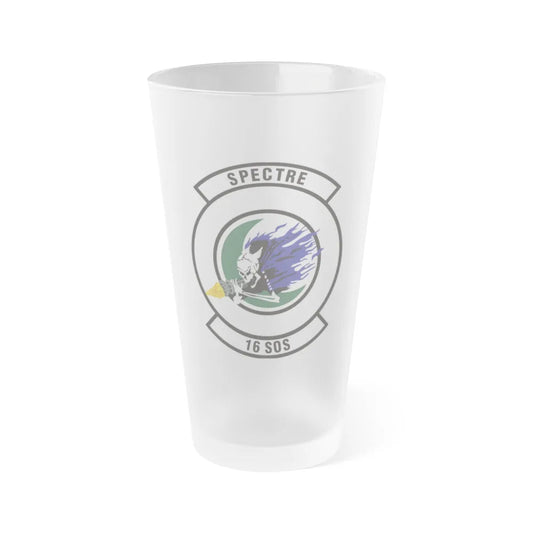 16th Special Operations Squadron (U.S. Air Force) Frosted Pint Glass 16oz-16oz-Frosted-Go Mug Yourself