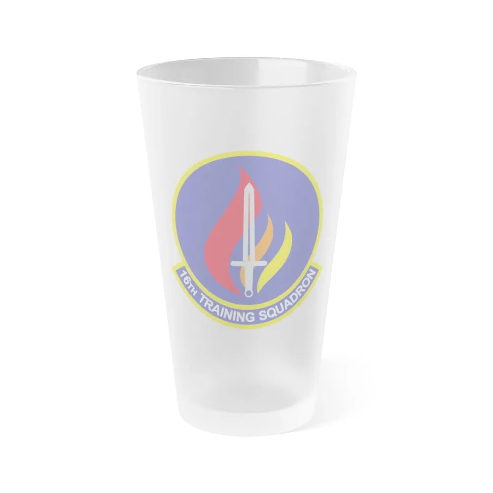 16th Training Squadron (U.S. Air Force) Frosted Pint Glass 16oz-Go Mug Yourself