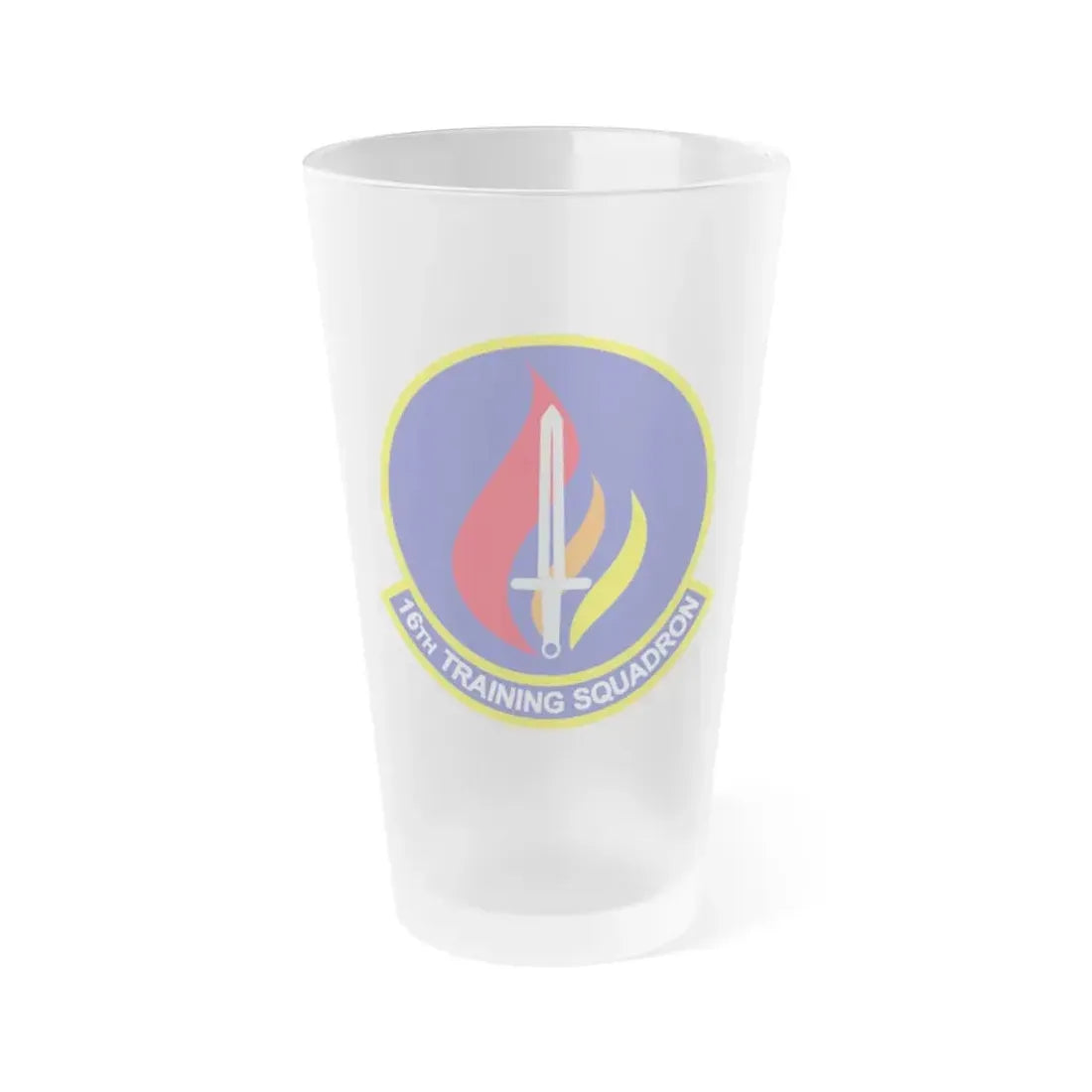 16th Training Squadron (U.S. Air Force) Frosted Pint Glass 16oz Default Title - Go Mug Yourself