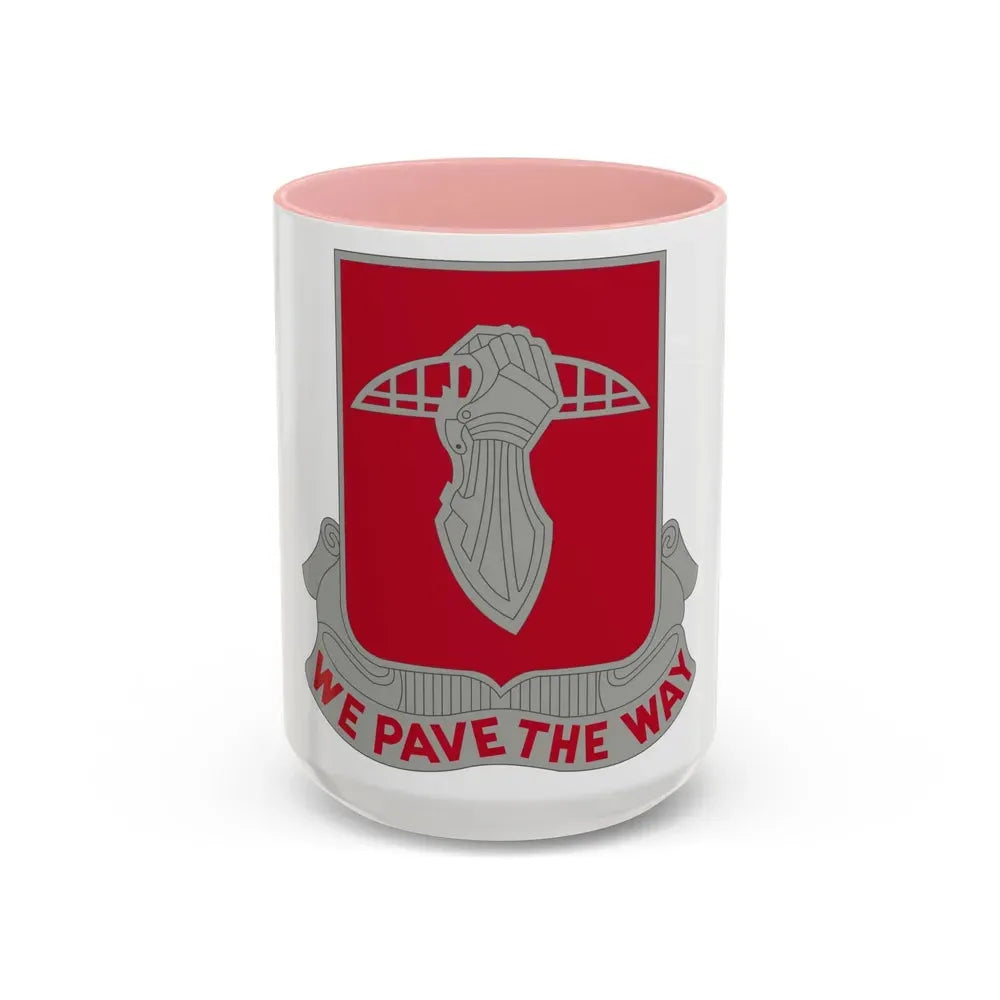 17 Engineer Battalion (U.S. Army) Accent Coffee Mug 15oz Pink - Go Mug Yourself