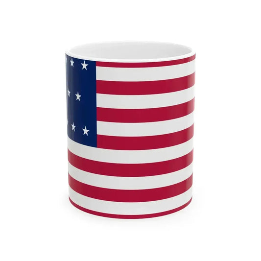 17 Star US Flag Unofficial (United States) White Coffee Mug 11oz - Go Mug Yourself