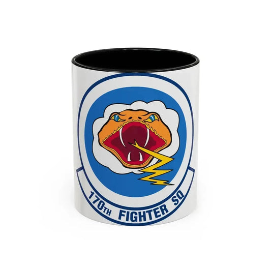 170 Fighter Squadron (U.S. Air Force) Accent Coffee Mug 11oz Black - Go Mug Yourself