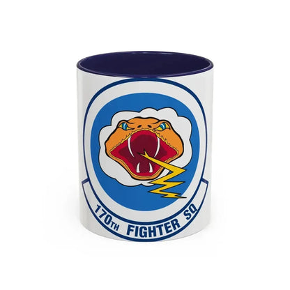 170 Fighter Squadron (U.S. Air Force) Accent Coffee Mug 11oz Navy - Go Mug Yourself