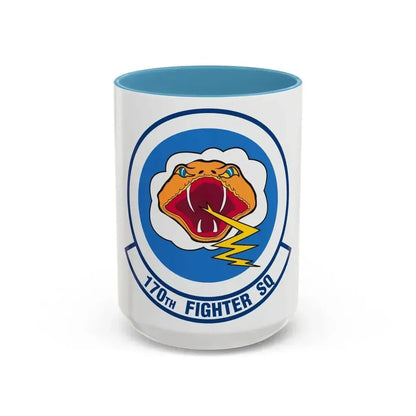 170 Fighter Squadron (U.S. Air Force) Accent Coffee Mug 15oz Light Blue - Go Mug Yourself