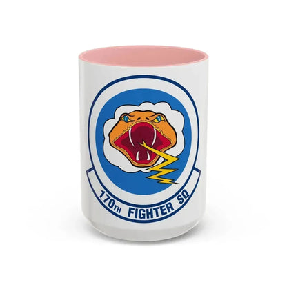 170 Fighter Squadron (U.S. Air Force) Accent Coffee Mug 15oz Pink - Go Mug Yourself