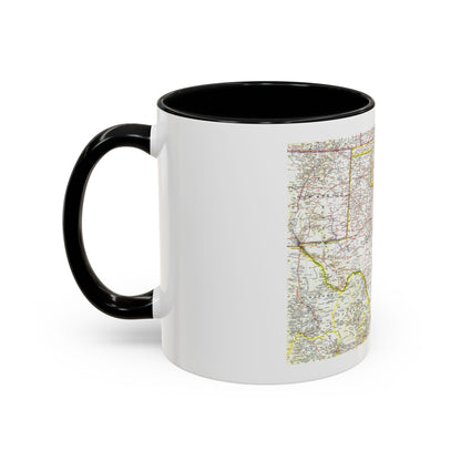 USA - South Central (1961) (Map) Accent Coffee Mug