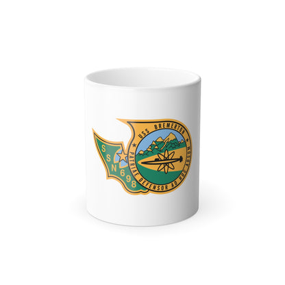 SSN 698 USS Bremerton Patriae Defensor AD Hoc Adsum (U.S. Navy) Color Changing Mug 11oz