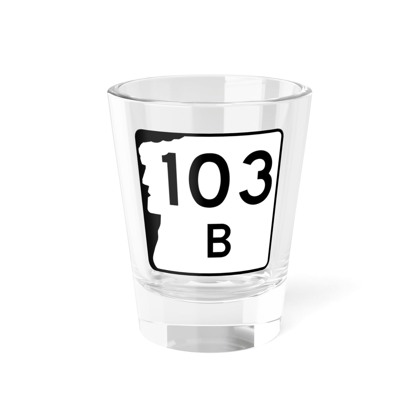 NH Route 103B (New Hampshire) (Road Sign) Shot Glass 1.5oz