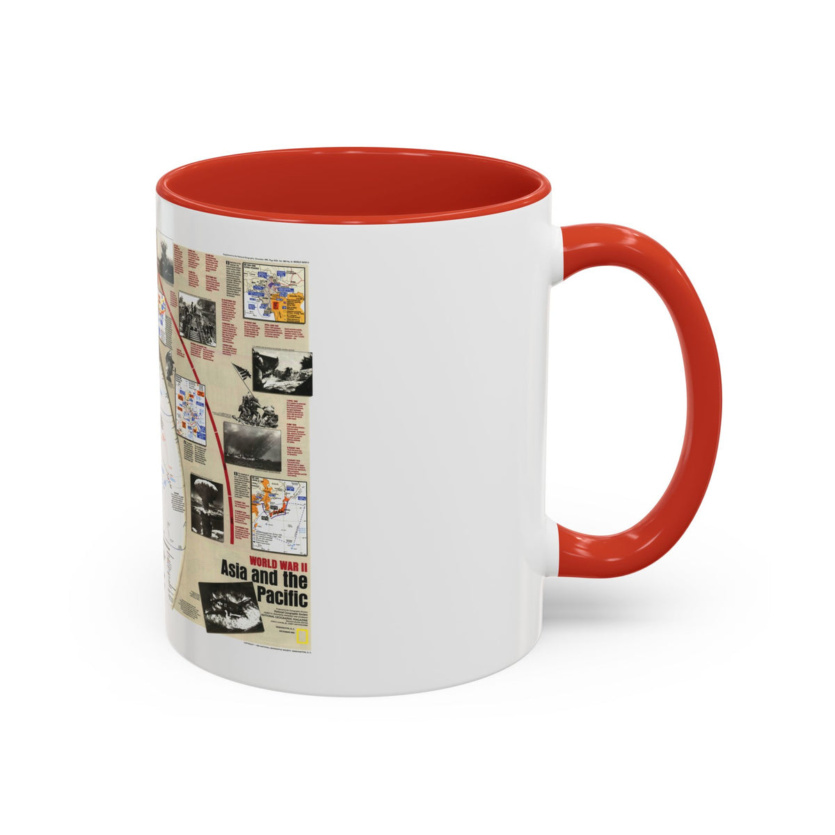 World War II- Asia and the Pacific (1991) (Map) Accent Coffee Mug