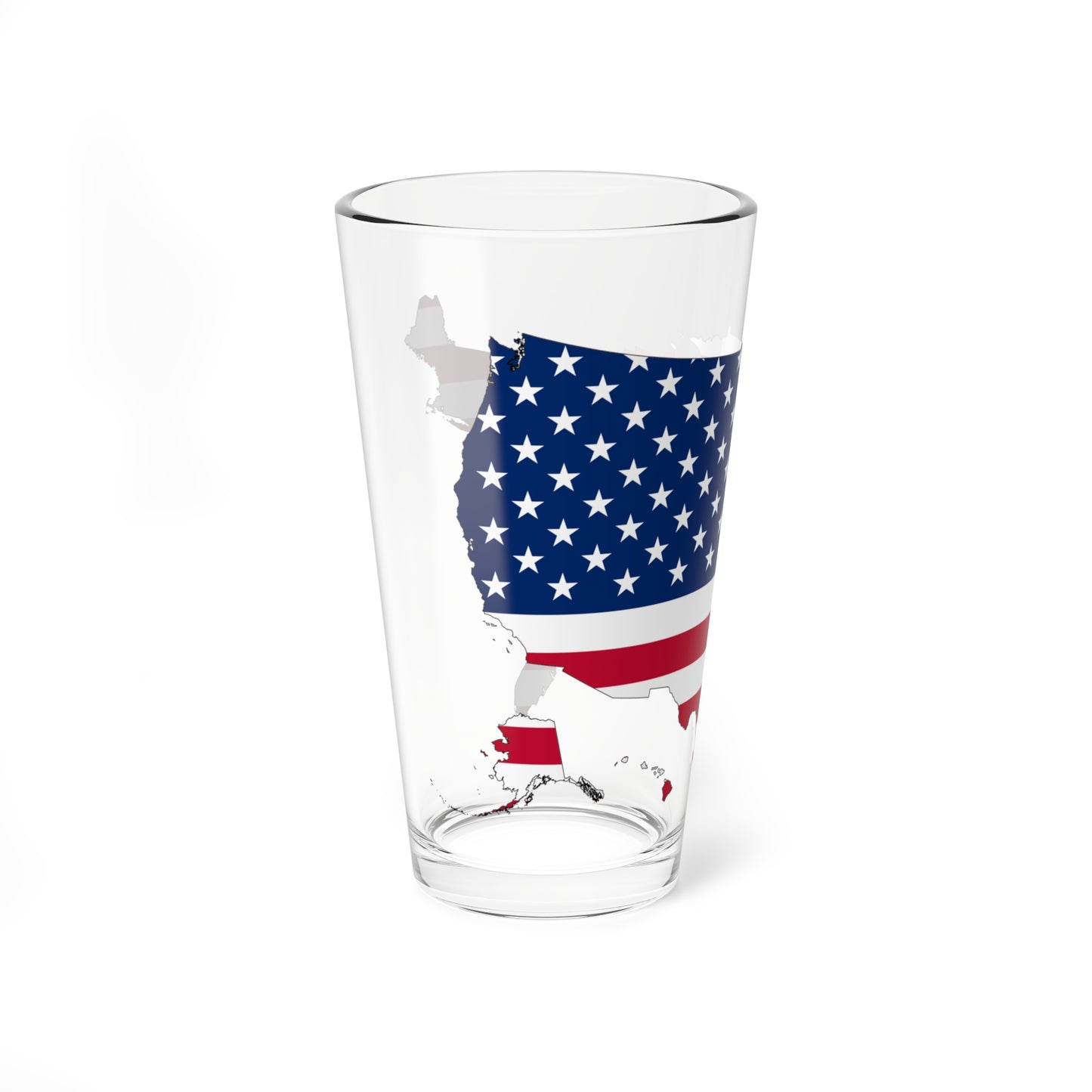 USA Flag Map (United States) Pint Glass 16oz