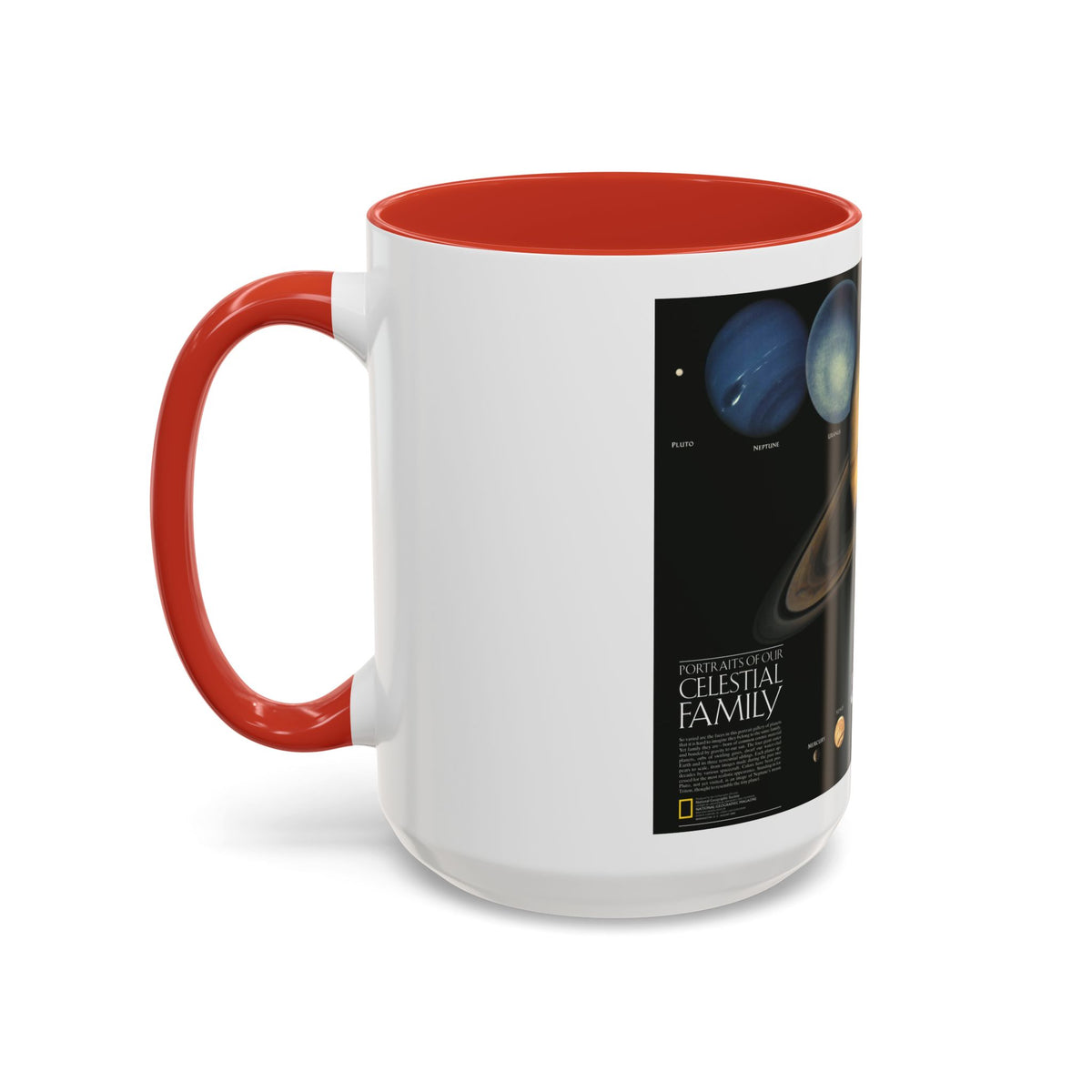 Space - The Solar System - Our Celestial Family (1990) (Map) Accent Coffee Mug
