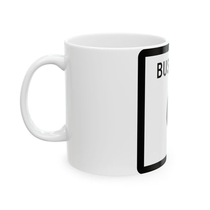 Texas Business 6-S (Texas) (Road Sign) White Coffee Mug