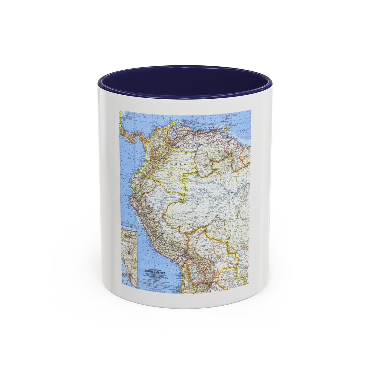 South America - Northwestern (1964) (Map) Accent Coffee Mug