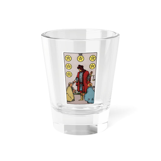 The 6 of Pentacles (Tarot Card) Shot Glass 1.5oz-1.5oz-Go Mug Yourself