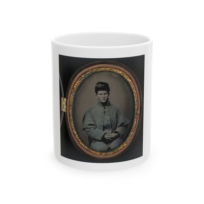 Unidentified Soldier In Union Great Coat (U.S. Civil War) White Coffee Mug