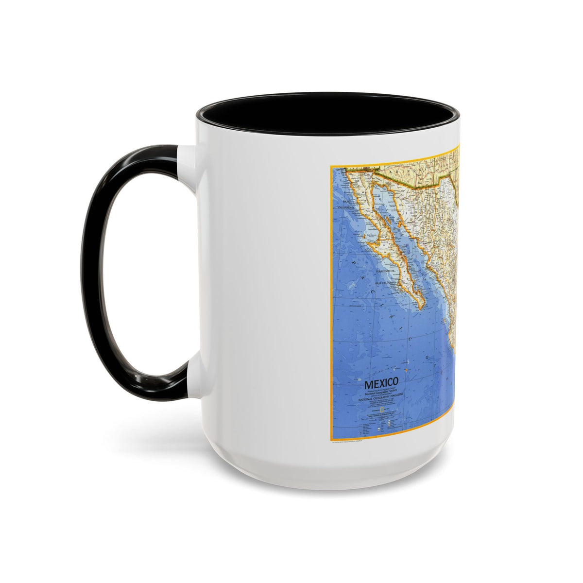 Central America - Mexico (1973) (Map) Accent Coffee Mug