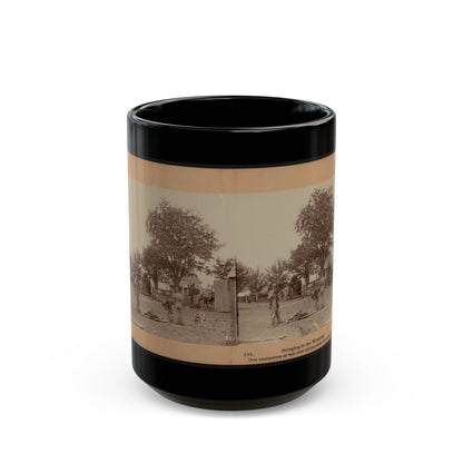 Bringing In The Wounded (U.S. Civil War) Black Coffee Mug