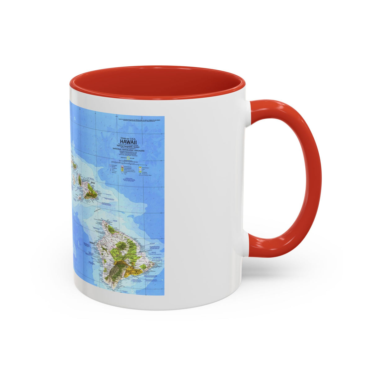 USA - Hawaii (1976) (Map) Accent Coffee Mug