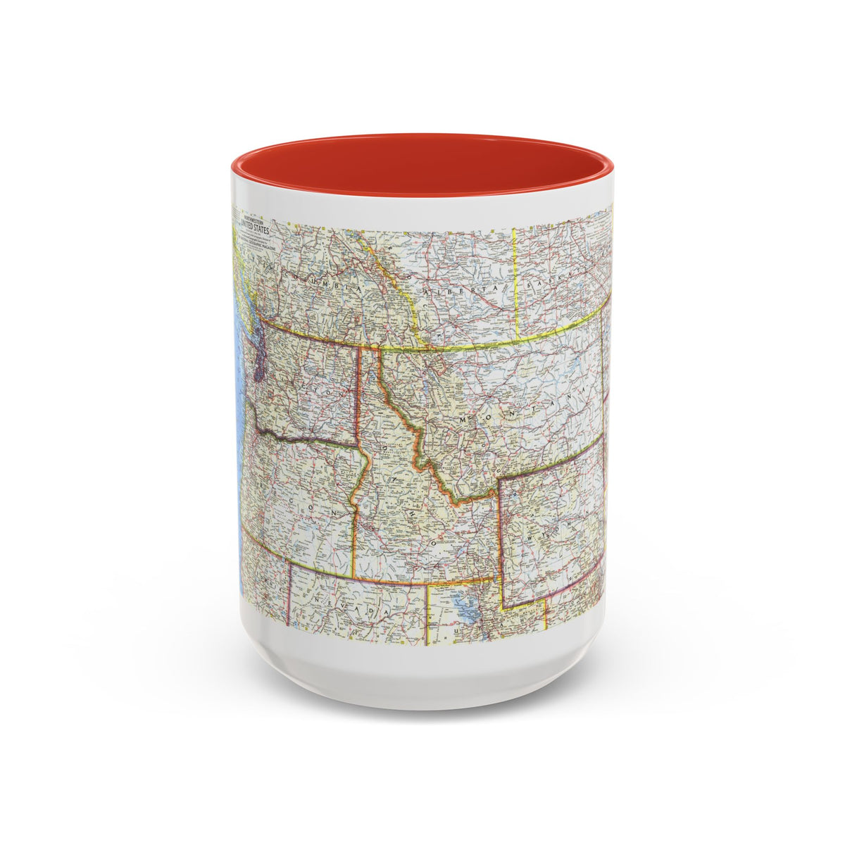 USA - Northwestern (1960) (Map) Accent Coffee Mug