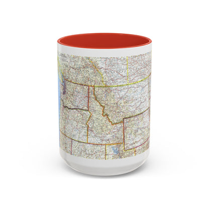 USA - Northwestern (1960) (Map) Accent Coffee Mug