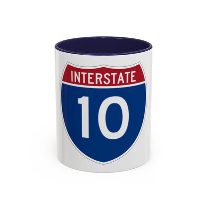Interstate 10 (U.S. Highways) Accent Coffee Mug