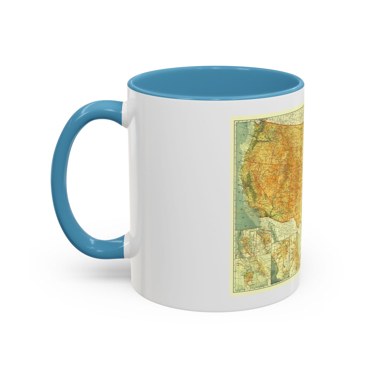 USA - The United States (1923) (Map) Accent Coffee Mug