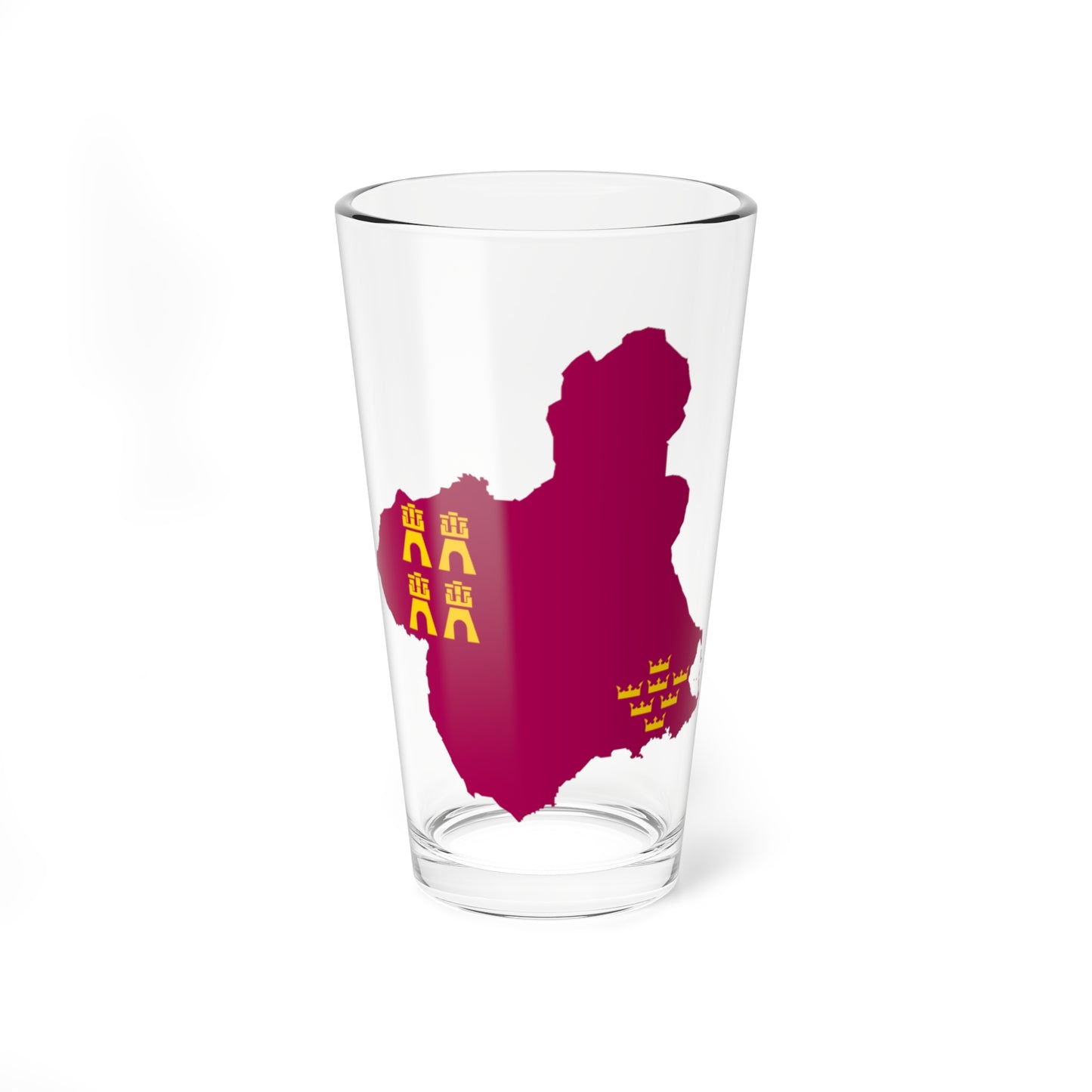 Flag map of Murcia (Spain) Pint Glass 16oz