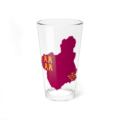 Flag map of Murcia (Spain) Pint Glass 16oz