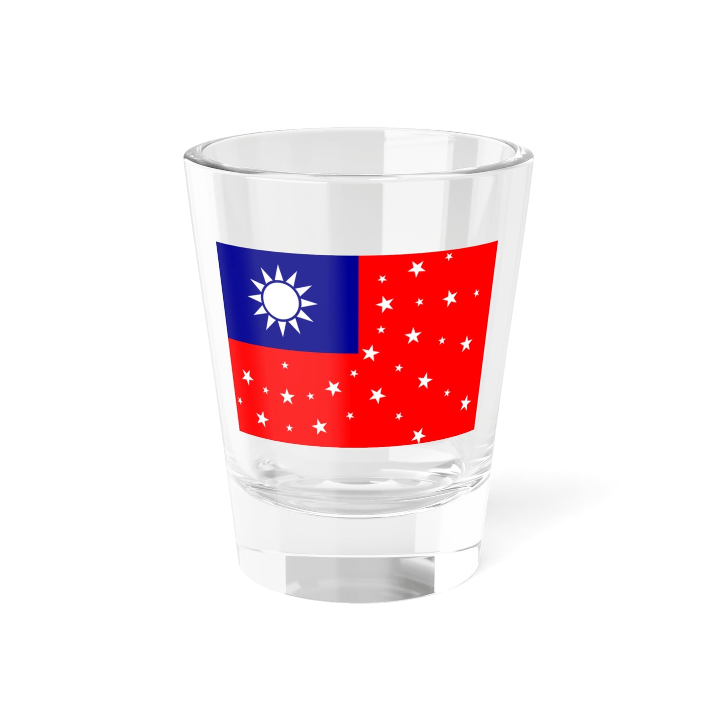Ensign of Chinese Fishery Patrol  Fishery Investigation Test Vessels 1935 (China) Shot Glass 1.5oz