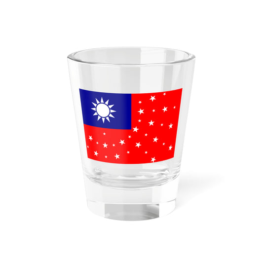 Ensign of Chinese Fishery Patrol  Fishery Investigation Test Vessels 1935 (China) Shot Glass 1.5oz