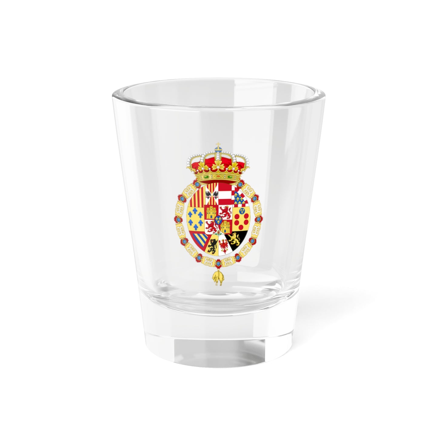 Greater Coat of Arms of Francis King Consort of Spain (Spain) (Coat of Arms) Shot Glass 1.5oz
