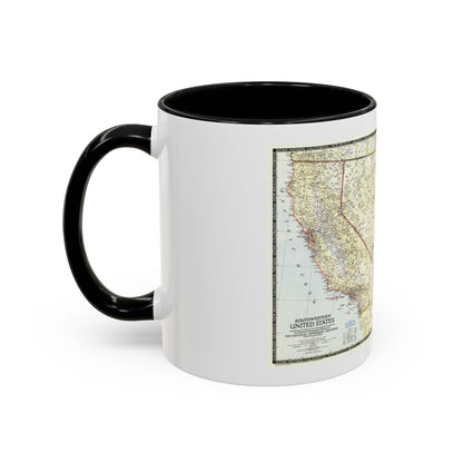 USA - Southwestern (1948) (Map) Accent Coffee Mug