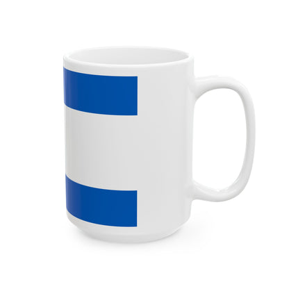 Flag of Kherson Oblast Ukraine - White Coffee Mug