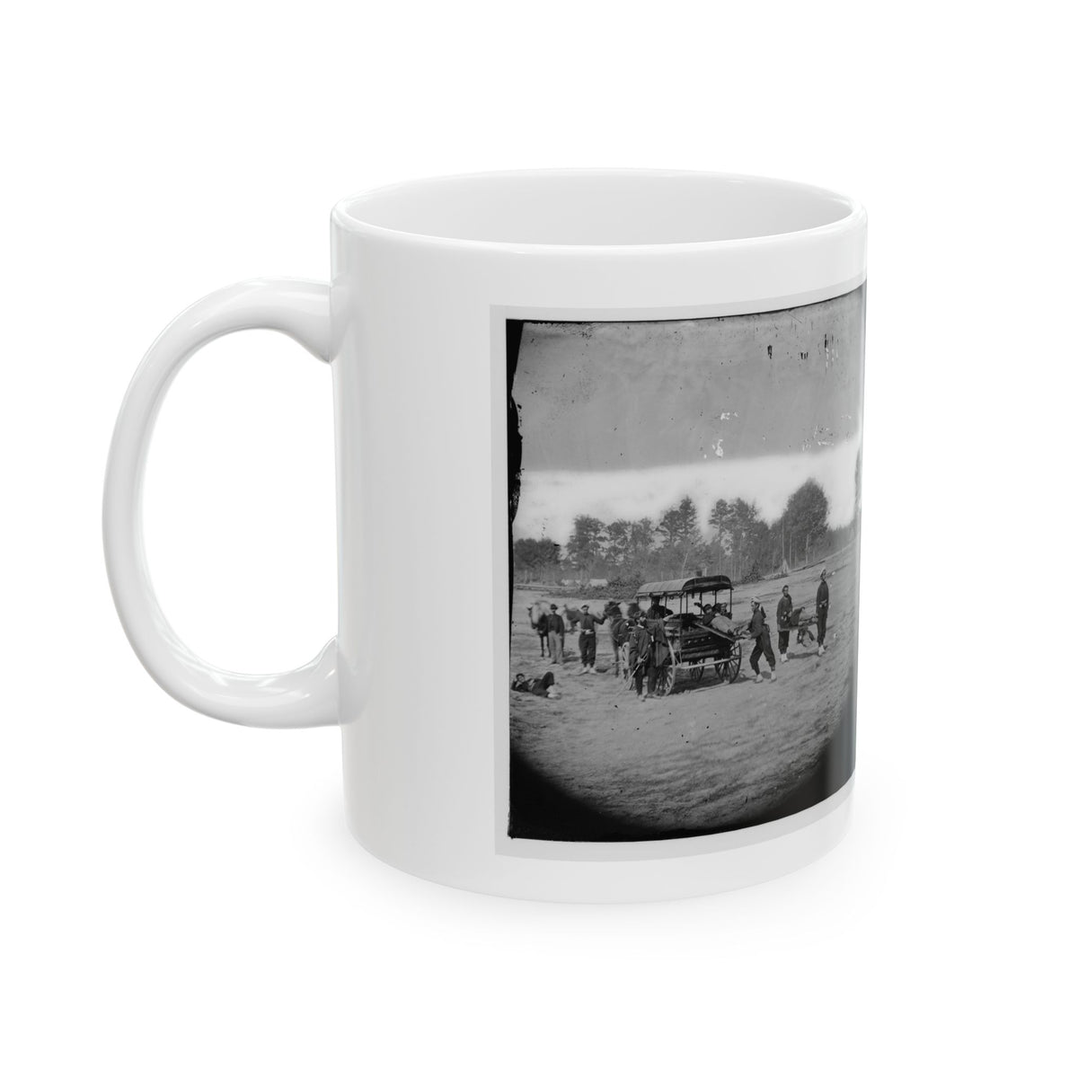 Ambulance Drill In The Field (U.S. Civil War) White Coffee Mug
