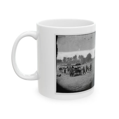 Ambulance Drill In The Field (U.S. Civil War) White Coffee Mug