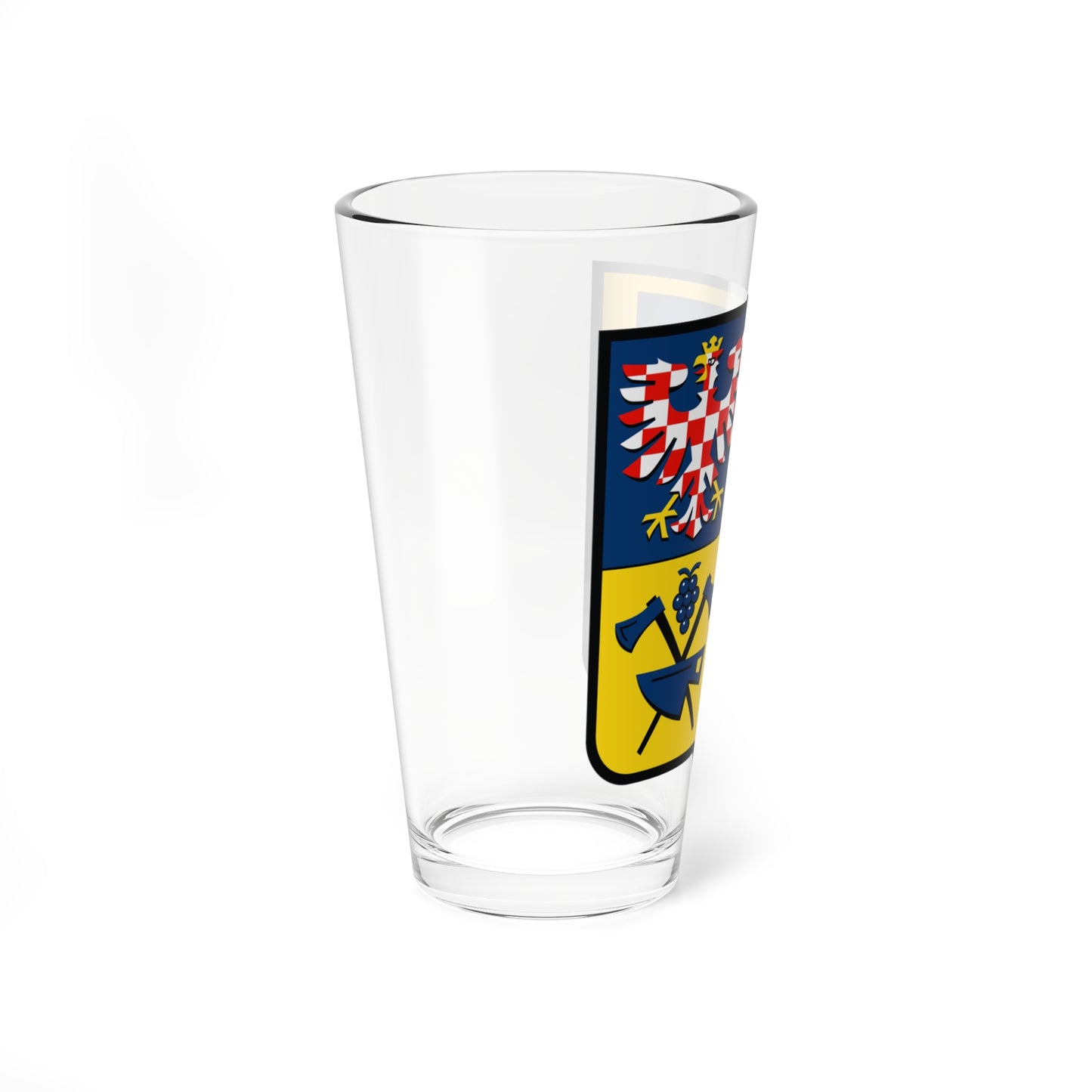 CZE Kraj Zliński COA (Czech Republic) (Coat of Arms) Pint Glass 16oz