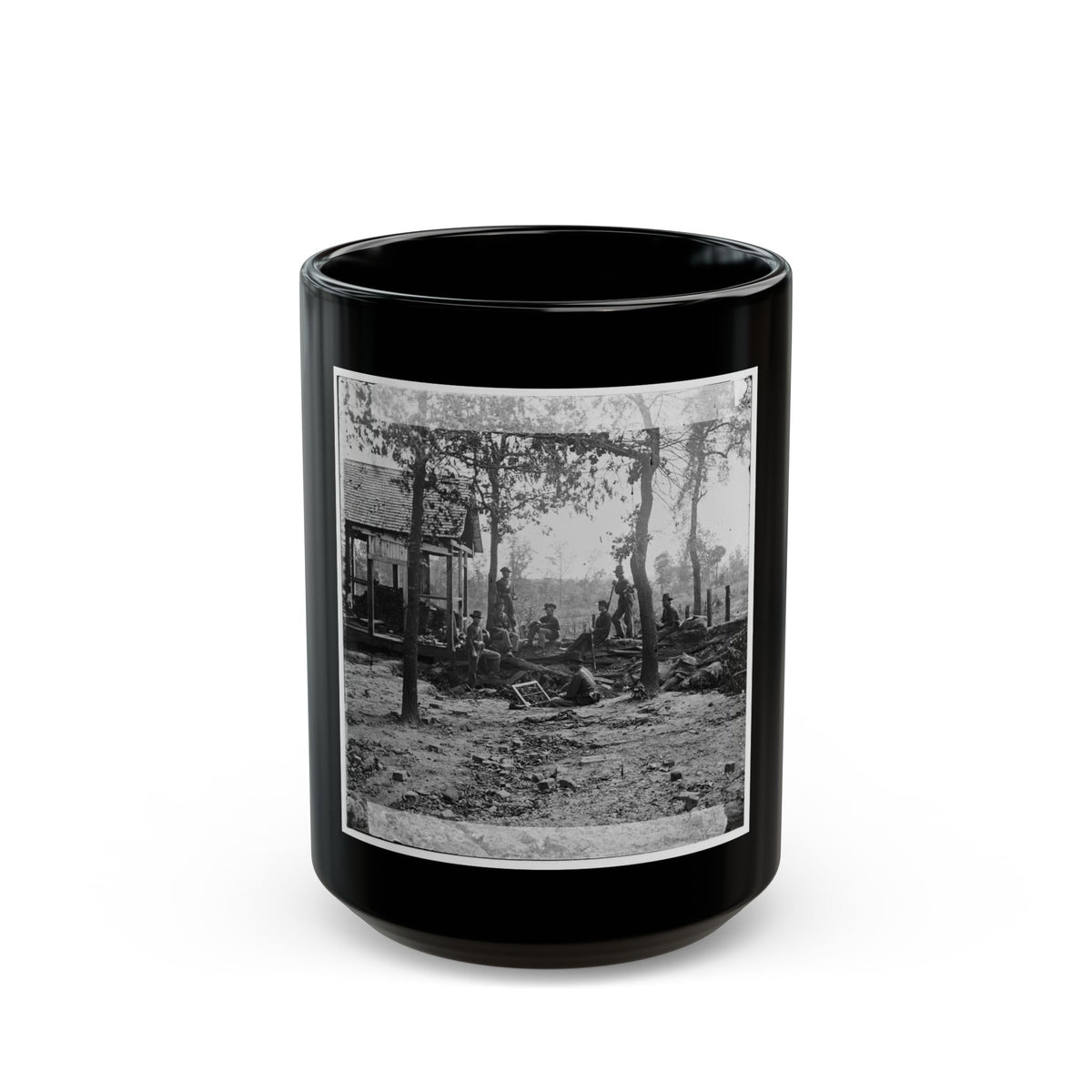 Atlanta, Ga., Vicinity. Federal Pickets Before The City (U.S. Civil War) Black Coffee Mug