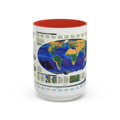 World Map - Endangered Earth (Map) Accent Coffee Mug