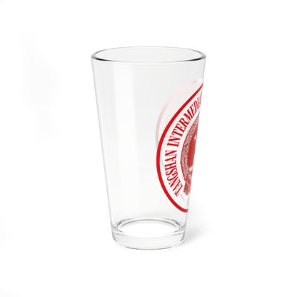 Translated Sample Seal of the Tangshan Intermediate Peoples Court of Hebei (China) (Coat of Arms) Pint Glass 16oz