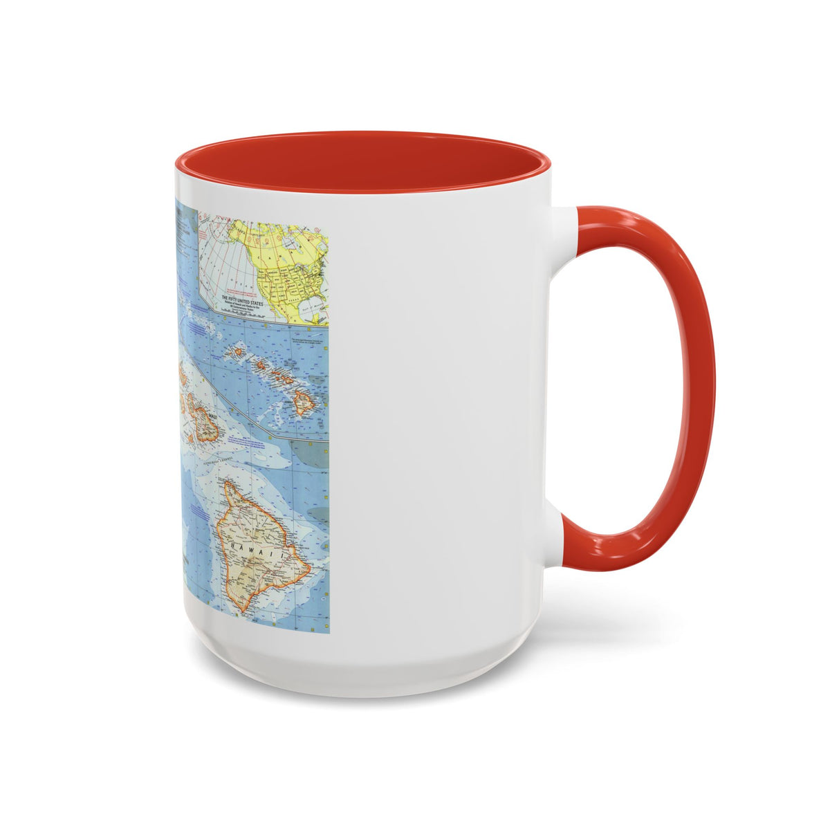 USA - Hawaii (1960) (Map) Accent Coffee Mug