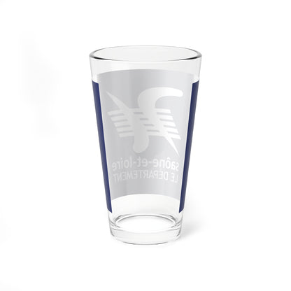 Flag of the Department of Saone-et-Loire (France) Pint Glass 16oz