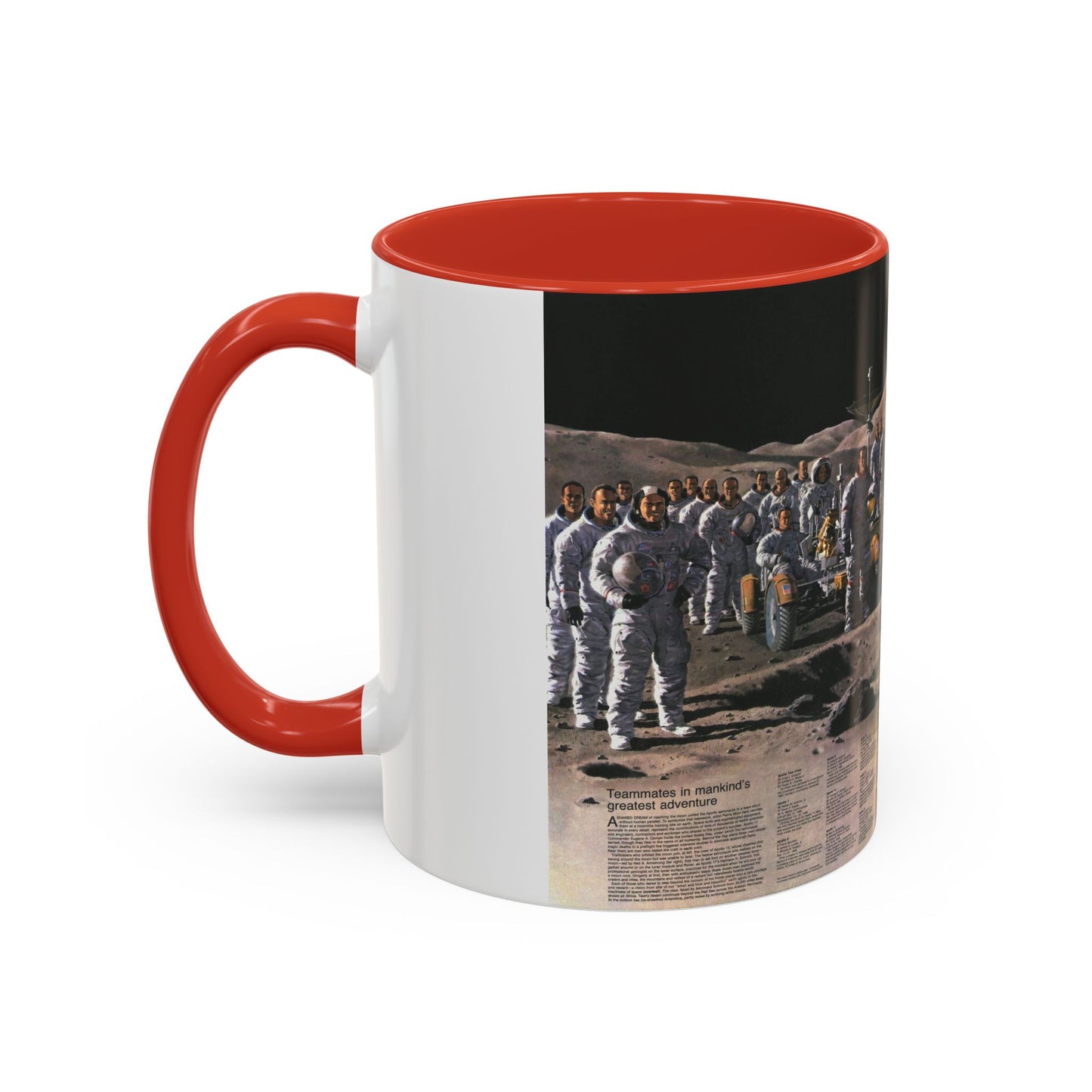 Space - Teammates in Mankind's Greatest Adventure (1973) (Map) Accent Coffee Mug