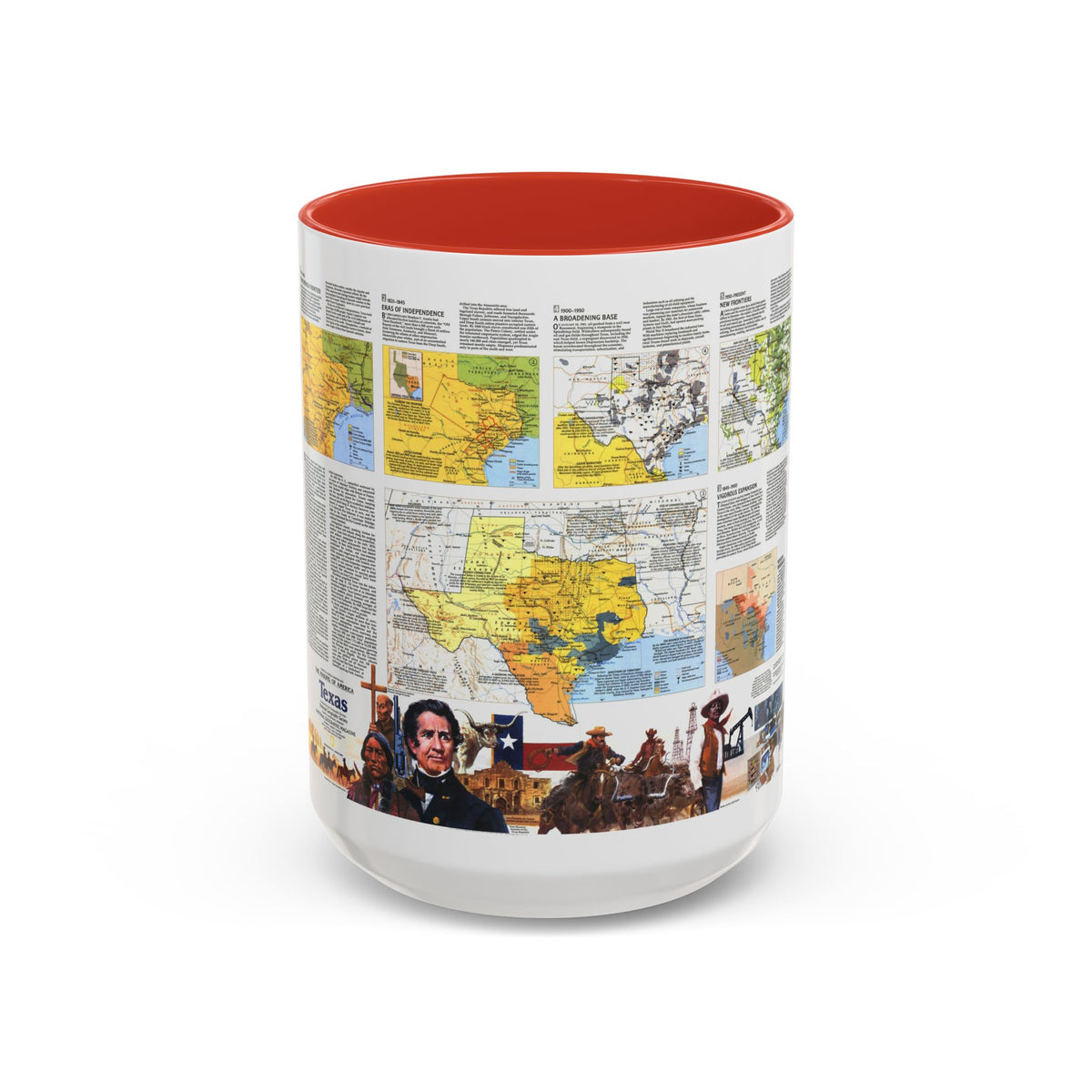 USA - Texas 2 (1986) (Map) Accent Coffee Mug