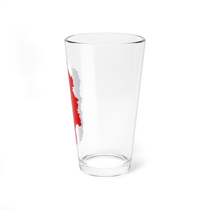 Flag-map of Khmelnytskyi Oblast (Ukraine) Pint Glass 16oz