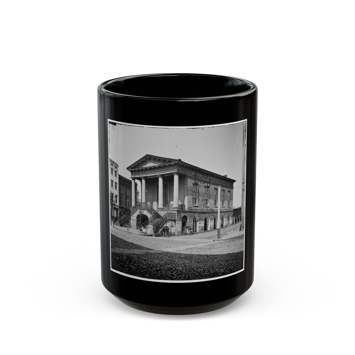 Charleston, S.C. The Old Market House (188 Meeting Street) (U.S. Civil War) Black Coffee Mug