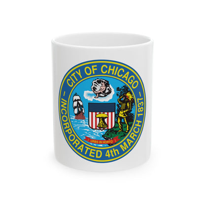 Seal of Chicago Illinois - White Coffee Mug