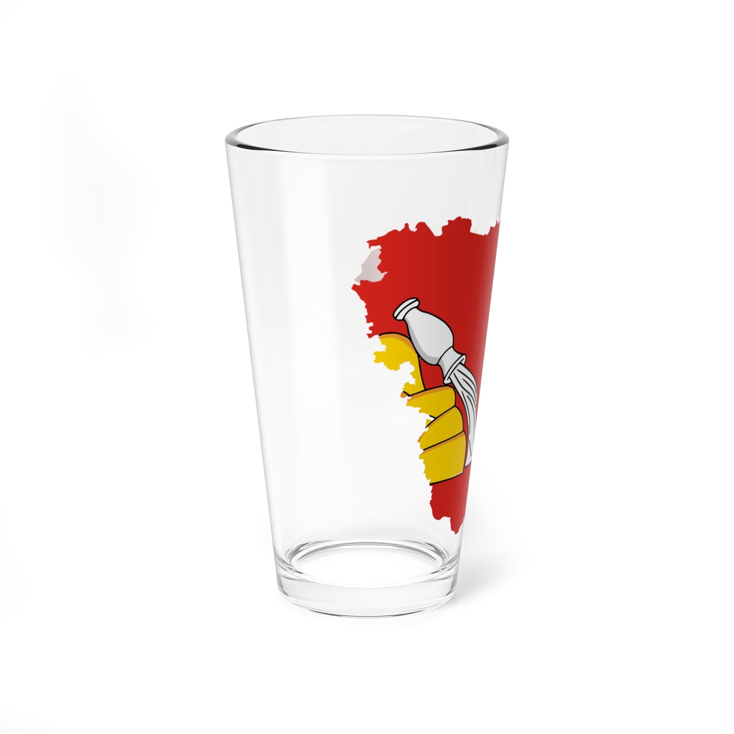 Flag-map of Voronezh Oblast (Russia) Pint Glass 16oz