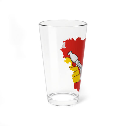 Flag-map of Voronezh Oblast (Russia) Pint Glass 16oz