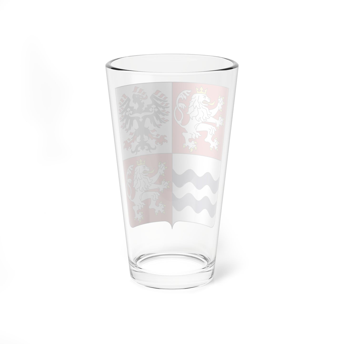 CZE Kraj Środkowoczeski COA (Czech Republic) (Coat of Arms) Pint Glass 16oz